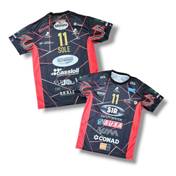 Camiseta SEBA SOLE SIR PERUGiA temporada 2024-25 (replica) (negro) (copia)