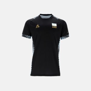 Camiseta Lecoq Oficial Selecciona Argentina de Voley Masculina (negra) 2025