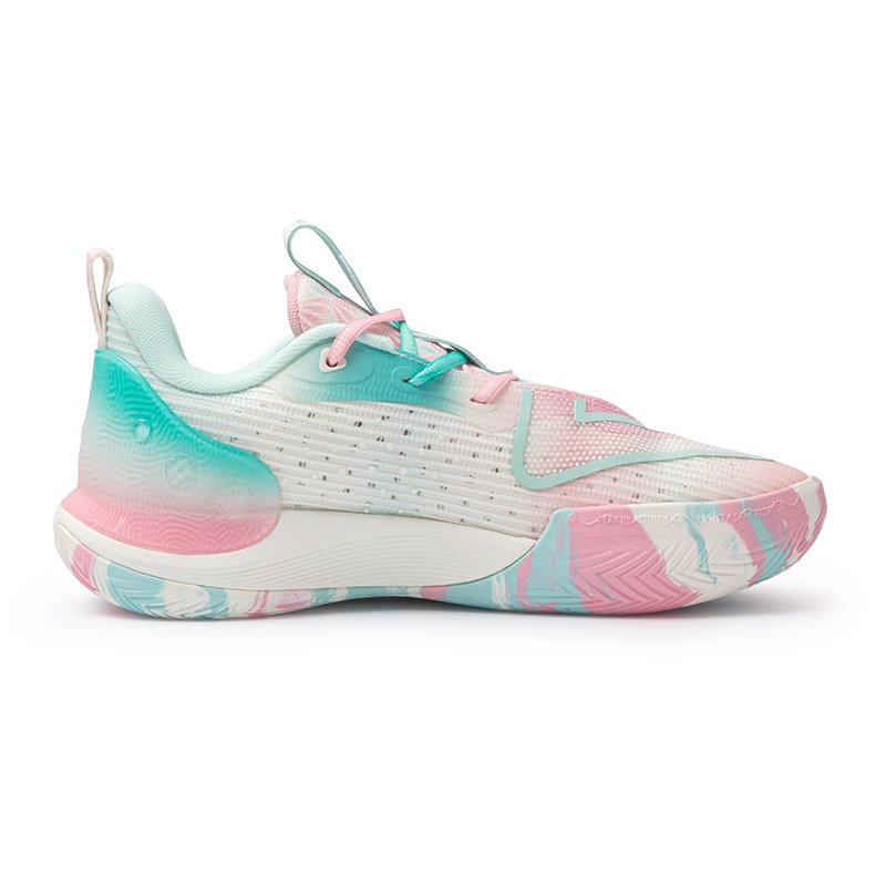 Zapatillas PEAK TAICHI BIG TRIANGLE 4.0 White/Pink/Green (Women) - Imagen 3