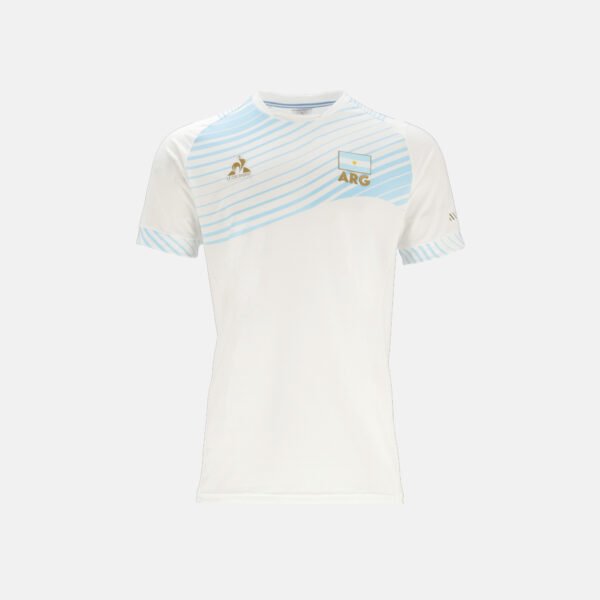 Camiseta Lecoq Oficial Selecciona Argentina de Voley Masculina (blanca) 2025