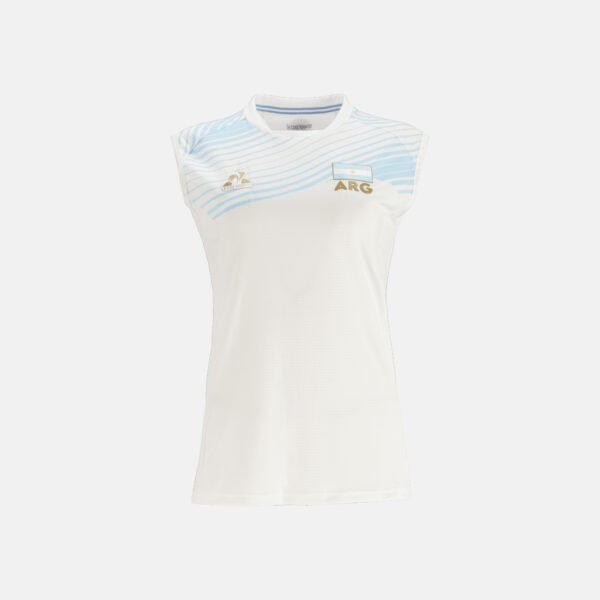 Camiseta Lecoq Oficial Seleccion Argentina de Voley Panteras (blanca) 2025