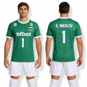 Remera BULGARIA Selección VOLEY 2026 S. NIKOLOV verde (réplica)