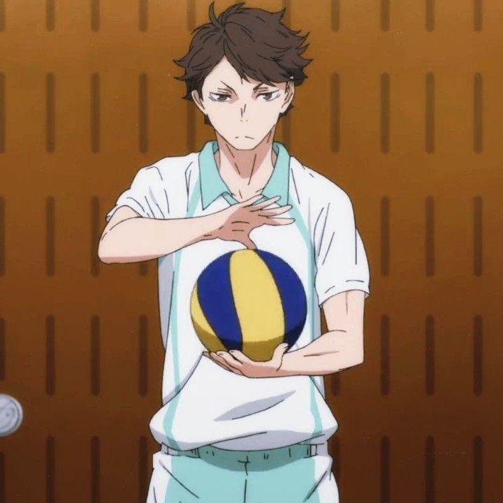 oikawa y el saque en Haikyuu.